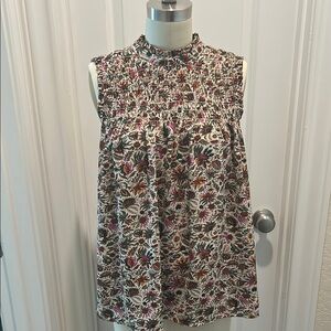 NWOT Anthro Floral Sleeveless Top